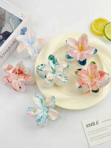 1 Stück/3 Stücke/6 Stücke Haarspangen mit Blumenmuster aus ABS-Kunststoff (ABS-Harz), neue Serie "Süße, frische Blumen", Gänseblümchen-Haarspangen für Duttfrisuren, Strand, Reisen, Partys, Urlaub, Schulanfang, elegante Haaraccessoires, elegante Haarspangen, Winter-Haarclips