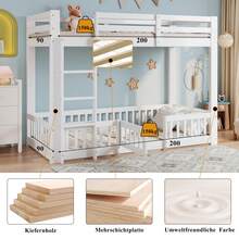 Kids Bedding Accessories - White + Solid Wood + 90cm*200cm - View 6