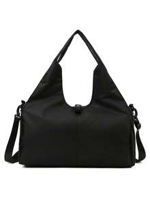 1pc Unisex Fitness/Travel Duffel Bag With Shoe Compartment, Suitable For Swimming, Basketball And Other Sports, Large Capacity Yoga/Gym Bag For Women, Durable Polyester Material, Zipper Closure, Hand Wash Recommended, Sports Accessories