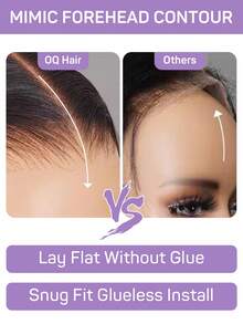 OQ 6x4 Lace Front Wig, 16-24 Inches, 180% Density, Pre-Plucked Hairline, Ombre Blonde Straight Wig, Natural Looking, Versatile Style For Business, Casual, Sexy, Halloween, Travel, Y2K Chic - SNATURAL/27 - View 9