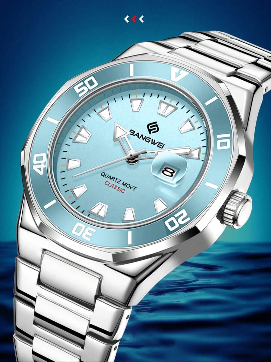 LIGE Teenager Watch Simple Atmospheric Quartz Watch Waterproof Watch Precise Date Clock