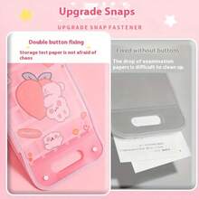 Cute Cartoon A4 Vertical Hand-Held Multi-Layered Accordion Bag For Office Document Storage, Student And White-Collar Worker Use, Suitable For Test Papers And Materials Organization. - Multicolor - View 7