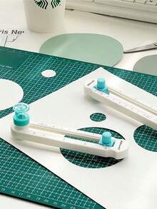 1Pc 2-20cm Diameter Circle Cutter Lightweight Circle Cutting Tools For Home Study Offices Compass Ruler Circular Cutter - White - View 4