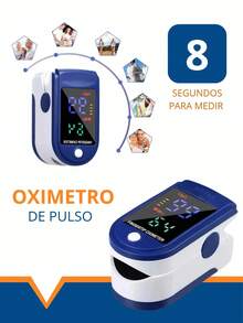 Oxímetro Digital de Dedo Índice con Pantalla LED Oxigeno en la Sangre Pediátrico - Azul - Ver 1