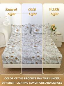 1 pieza Sábana ajustable, Ropa de cama, Sábanas, Sábana ajustable, Cubierta de cama amigable con la piel, Ropa de cama suave y cómoda para el dormitorio, Funda de colchón de moda, Protector de colchón totalmente cubierto, Sábana ajustable para cama individual, doble, king, queen, Disponible en varios tamaños (Almohada y funda de almohada no incluidas), Lavable a máquina