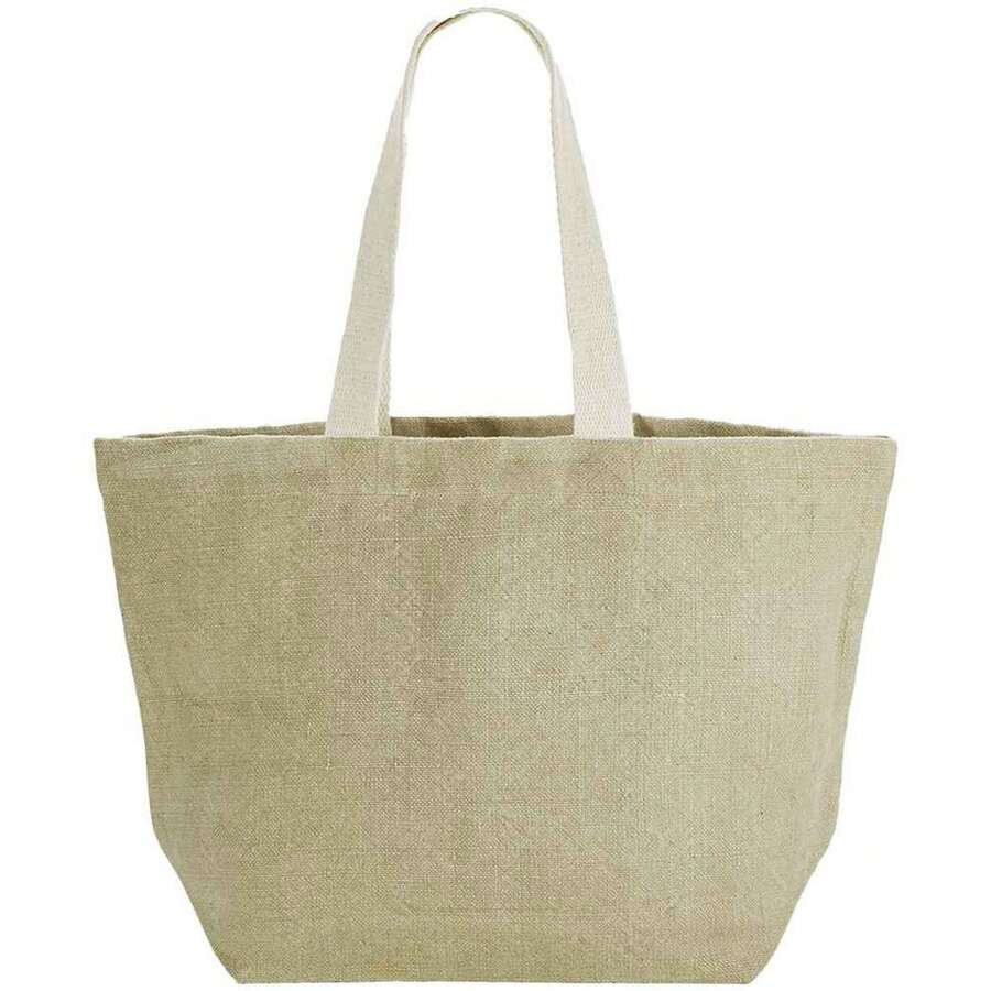 Jute Soft Washed 34L Shoulder Bag (Natural) - Beige - View 1