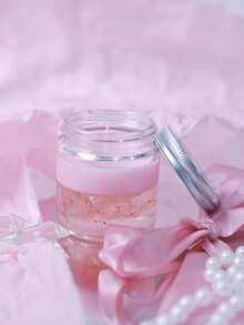 1 Box 1 Cup Pink Floating Flower Scented Candle, Atmospheric Home Fragrance Candle For Living Room, Bedroom, Study, Gift For Friends