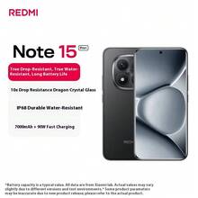 Xiaomi Redmi Note 15 Pro+ 4th Gen Snapdragon 7s Gen4 7000mAh Dragon Glass 10X Anti-Drop IP68 Waterproof Redmi 5G Phone 12+256GB USB Type-C - Black - View 9