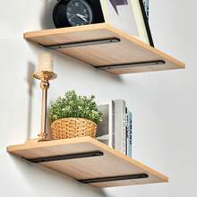 Shelf Bracket, 16cmL X 10cmW X 4.5cmH 6 Pcs, Heavy Duty Floating Shelf Brackets, Brackets For Shelves, 5mm Thick Matte Black L Shelf Bracket,Steel Shelving Brackets With 72.6 Kg Load Capacity - Black - View 9