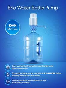 Brio - Bomba manual universal de agua potable - Plateado - Ver 4