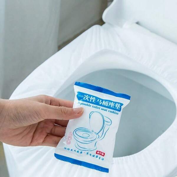 1pc Comfortable Toilet Seat Cushion, Washable Knitted Toilet Seat Cover, Household Toilet Seat Pad [The Actual Product Is In White Color]