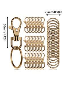 10pcs Mini Aluminum Alloy Keychain Making Snap Spring Clip Hook Carabiner Buckle - Multicolor - View 8