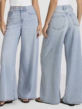 New Style Women's Denim Pants With Pockets And Buttons, Suitable For Daily Gatherings, Travels, Comfortable And Elegant, Simple Design.