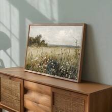 1 tấm tranh treo tường phong cách mộc mạc, hoa dại, đồng cỏ, thiên nhiên, phong cách retro, có khung/không khung, tranh in canvas, tranh trang trí thẩm mỹ nông thôn, trang trí căn hộ, phòng khách, phòng ngủ, trang trí nhà hiện đại - Nhiều màu - Xem 3