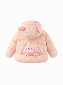 Balabala Kleine Mädchen Daunenjacke Herbst/Winter 2025, süße Kapuzenjacke für Kleine Jungen & Kleine Mädchen