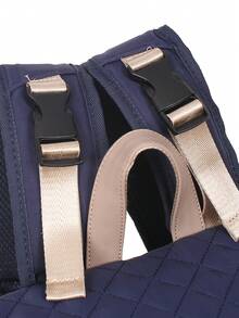 多功能防水绗缝尼龙妈咪背包，大容量孕妇尿布包 - 彩色 - 查看 5