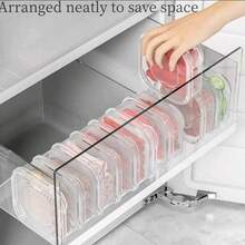 5 buc / Recipiente de depozitare pentru frigider/congelator, Cutii compartimentate pentru carne, înghețată, Fără sigiliu cu arome încrucișate, Refrigerare