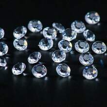 150pcs 8mm(0.315in) Acrylic Diamonds, Wedding Decoration Acrylic Diamonds, Desktop Decoration Diamonds, Vase Fillers, Party Decorations, DIY Decorations