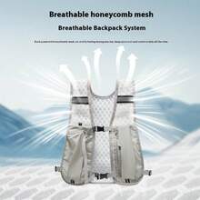 1pc Outdoor Hiking Backpack, Cross-Border Outdoor Cycling Pack, Off-Road Running Hiking Backpack, Women's Lightweight Sports Vest, Multi-Function Lightweight Storage Water Bottle Gear, Women's Sports Running Vest