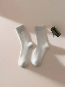 "VWU Women's Cotton Ankle Socks - Pack Of 6 | Casual Solid Color Crew Socks For Everyday Comfort"