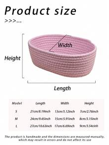 1 Set/3 Stücke rosa Baumwollseil gewebter Aufbewahrungskorb, einfache Heimdekoration, offener Aufbewahrungskorb, geeignet für Familienschlafzimmer, Wohnzimmer, Kosmetik, Snacks, Spielzeug, Mischelartikel, Ordnungsaufbewahrung, kann als Urlaubsgeschenk verwendet werden, geeignet als Kinderweihnachtsgeschenk für die Dekoration