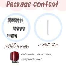 Press On Nails Long Stiletto Fake Nails Green Glue On Nails Magnetic Cat Eye Design Bling Acrylic Nails 24Pcs Goth False Nails Manicure Almond Stick On Nails Handmade Gel Artificial Nails - 多色22 - 查看 6