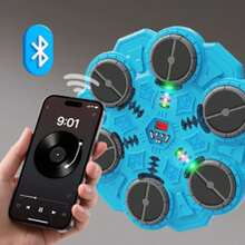 Objetivo de boxeo para niños, máquina de entrenamiento de boxeo inteligente Bluetooth con música mejorada, objetivo de boxeo montado en la pared, objetivo de boxeo inteligente para niños, equipo deportivo de entrenamiento sensorial de velocidad de reacción y ritmo, juguete antiestrés para niños - Multicolor - Ver 9