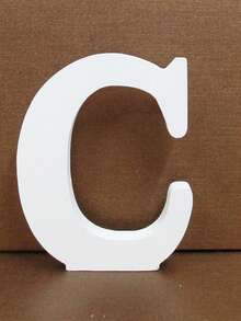 1pc Wooden Decorative Letter Design Home Decor Crafts, Free Combination Decorative Freestanding Wooden Letter Slices For Handicrafts, Family Gatherings, Birthday Parties, Weddings And Other Event Decorations