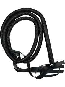 1 Strip Of Western Denim Leather Black Whip - Clothing Accessory Whip, Suitable For Cowboy Cosplay