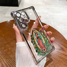 Our Lady Of Guadalupe Virgin Mary Faith Design For SAMSUNG Galaxy S24 S23 S22 S24 S23 S22+ Ultra FE Plus Phone Case Cover Tify Luxury Drop Anti Shockproof Retro Styles Gift Aesthetic - 銀色 - 查看 5