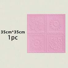 10/1pc 3D XPE Foam Material Retro Romantic Embossed Flower Pattern Wall Paper, Anti-Collision Foam Wall Stickers, Colorful, Easy-To-Clean, Self-Adhesive Crashproof Wall Sticker