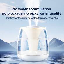 3L Large Capacity Dual Mist Humidifier, Quiet Operation With Night Light, USB Powered, Smart Real-Time Humidity Monitoring, High Mist Output For Large Rooms, Suitable For Christmas, Halloween, Holiday Gifts & Decor - Multicolor - View 4