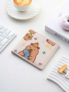 Capybara Cartoon Pattern Id Card Bag, Multiple Colors Are Available, Fashionable And Individual, Ultra-Thin, Lightweight And Portable, Suitable For Storing ID Cards/Passport/Driver's Licenses/Bank Cards/Credit Cards/Shopping Card, Can Be Used As A Gift For Birthdays, Anniversaries, Valentine's Day, Christmas, New Year And Other Festivals, Given To Family Members, Lovers, Friends And Elders