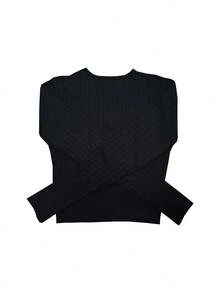 2025 Women's Autumn Dress New Solid Color Rib Front Button Knit, The First Choice For New Year's Dress, Women's Go Out Top, Elegant And Fashionable Versatile Fried Dough Twists Knitting Top, Academic Casual Soft Knitting Sweater