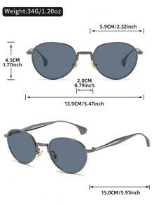 Kính thời trang trang trí gọng kim loại tròn cổ điển LINFEMAND, Unisex, Thích hợp cho du lịch mùa hè, thường ngày, lái xe, tiệc tùng, quà tặng lễ hội - Nhiều màu - Xem 7