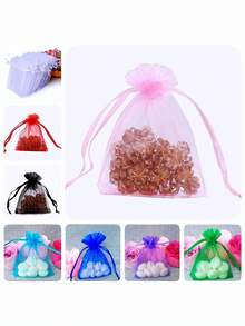 26/13/1 pièce Sacs cadeaux en organza, sacs cadeaux de mariage, taille 7*9cm, fournitures d'emballage cadeaux pour les fêtes, événements et fêtes, maison et vie, fournitures de fête de mariage, pochettes cadeaux de centre de table, sacs d'emballage de cuisson, sacs d'emballage de cadeaux de bijoux, sacs à mailles cadeaux d'événement et de fête, convient pour divers festivals, célébrations, fêtes en plein air, toutes les saisons, sacs anti-insectes à mailles pour fruits, rentrée scolaire, Saint-Valentin