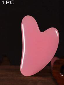 1PC Gua Sha Facial Tool Guasha Stone Scraping Massage Natural Jade Stone Gua Sha Massager Tool For Face Eye Neck Anti-Aging Slimming & Firming,Gua Sha Facial Tools, Jade Guasha Tool For Face & Eye Gua Sha Stone For Puffiness Reducing & Jawline Sculpting Face Stone Gua Sha Tools For Skin Care Woman GuaSha Stone Tool (Rose Quartz/Serpentine Jade)