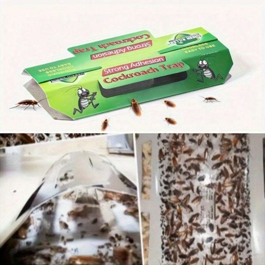 30 Pcs/10 Pcs/20 Pcs, Super Sticky Cockroach Board, Super Strong Adhesive/Insect Repellent,Easy To Handle, No Electricity, No Chemicals, Solved, Cockroach Control Problem, ,  (U.S. EPA), Physical Control Cockroaches, Pest Control, Cockroach Gel Child & Pet  (EPA Registered), Suitable For Family, Hotel, Restaurant, Office, Hospital, Farm, Pest Control, Cockroach Paste Pad, Cockroach Gel (No Bait, Free Choice Of Bait) - 10pcs - View 1