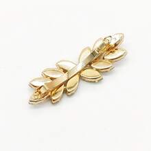 Presilha de cabelo dourada em formato de folha de cristal de luxo (iridescente/rosa roxo ombré), presilhas de garra, prendedor de cabelo, presilhas de cabelo