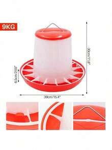 1/1.5/3/5/9公斤容量自动鸡饲料和饮水器，家禽喂食和饮水设备，适用于鸡、鸽子、鹌鹑、农场动物饲料/水桶，无人值守喂食和饮水设备