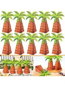 2 Stück Kokosnusspalmen Geschenkboxen, Hochzeitsgeschenke, tropische Hawaii Party Geschenkverpackung für Geburtstag, Babyparty, Hochzeit