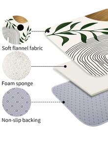 1/3/4 pièces Ensemble de rideau de douche médiéval, tapis de bain, couvre-siège de toilette et tapis de bain. Motif bohème abstrait de feuilles et d'arches. Accessoires modernes, imperméables et résistants à l'usure. Avec 12 crochets. Fabriqué en polyester antidérapant et lavable. Parfait pour la décoration de vacances, la maison, la chambre, le style occidental et Noël.