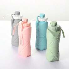 1pc Large Capacity Lightweight Outdoor Travel Cycling Bottle, Portable Collapsible Silicone Cup - 彩色 - 查看 4