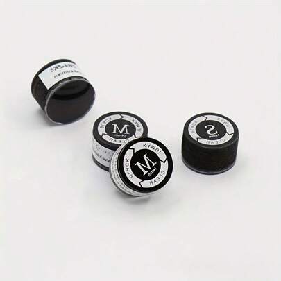 14mm Pool Cue Tip, Universal Model, Made Of 8 Layers Of High-Quality Pigskin, Suitable For Snooker And Black Eight Table Tennis Cue Accessories, Suitable For Professional Players And Home Billiard Rooms, Enhanced Powder Adsorption And Rotation Control