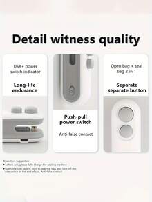 1个迷你可充电二合一封口机，带切割器，塑料袋密封器，用于保持食物新鲜，小型封口机带刀片，热真空封口机，USB充电封口机，食品储存封口机 - 彩色 - 查看 8