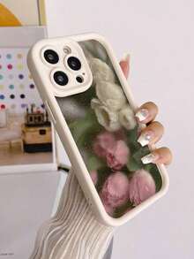 Flower Phone Case Flower Phone Case Summer Spring Apple Daisy Thick Soft Silicone Frosted Anti-Drop Phone Case Compatible With Iphone 15/14/13/12/XR/7/8, Creative Candy Color Protective Cover Shell Waterproof Shockproof Scratch ResistantFOR-YOUR-BELOVED-PHONEChristmas Gifts - Kiểu 1 (1 CÁI) - Xem 3