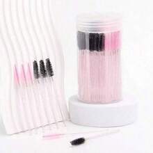 100/50PCS Eyelash Brushes, Mascara Wands With Container, Bendable Disposable Eyebrow Spoolies, Lash Brush For Lash Extensions, Eyebrow Spoolie, Castor Oil Brushes (Not All Sku Are In Bottle) (Multiple Colors Available)