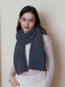 1 szt. damski szalik w jednolitym kolorze w kratkę, ciepły i wiatroszczelny z wełną, miękki i przyjazny dla skóry, odpowiedni do codziennych dojazdów do pracy i podróży, jesień/zima