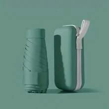 1 pièce Parapluie capsule 5 plis, parapluie de poche pliable portable et multicolore à la mode, parapluie compact pour protection UV, convient pour un usage casual, léger et portable pour hommes et femmes