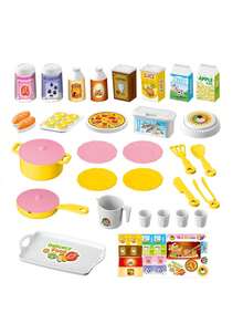Juego de cocina interactivo y realista para niñas, incluye sartén y estufa, utensilios de cocina, juego de cocina de juguete para juego de roles - Multicolor - Ver 5